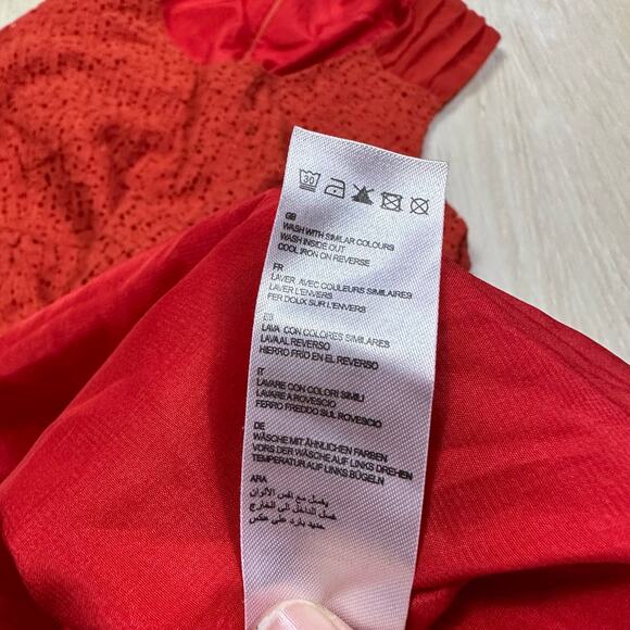 Uttam Boutique Eyelet Lace Sleeveless Mini Casual Everyday Summer Dress 10/12 - Picture 11 of 16